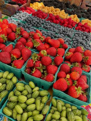 Fresh strawberries at Renton Farmers Market