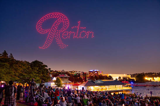 Renton River Days evening drone show