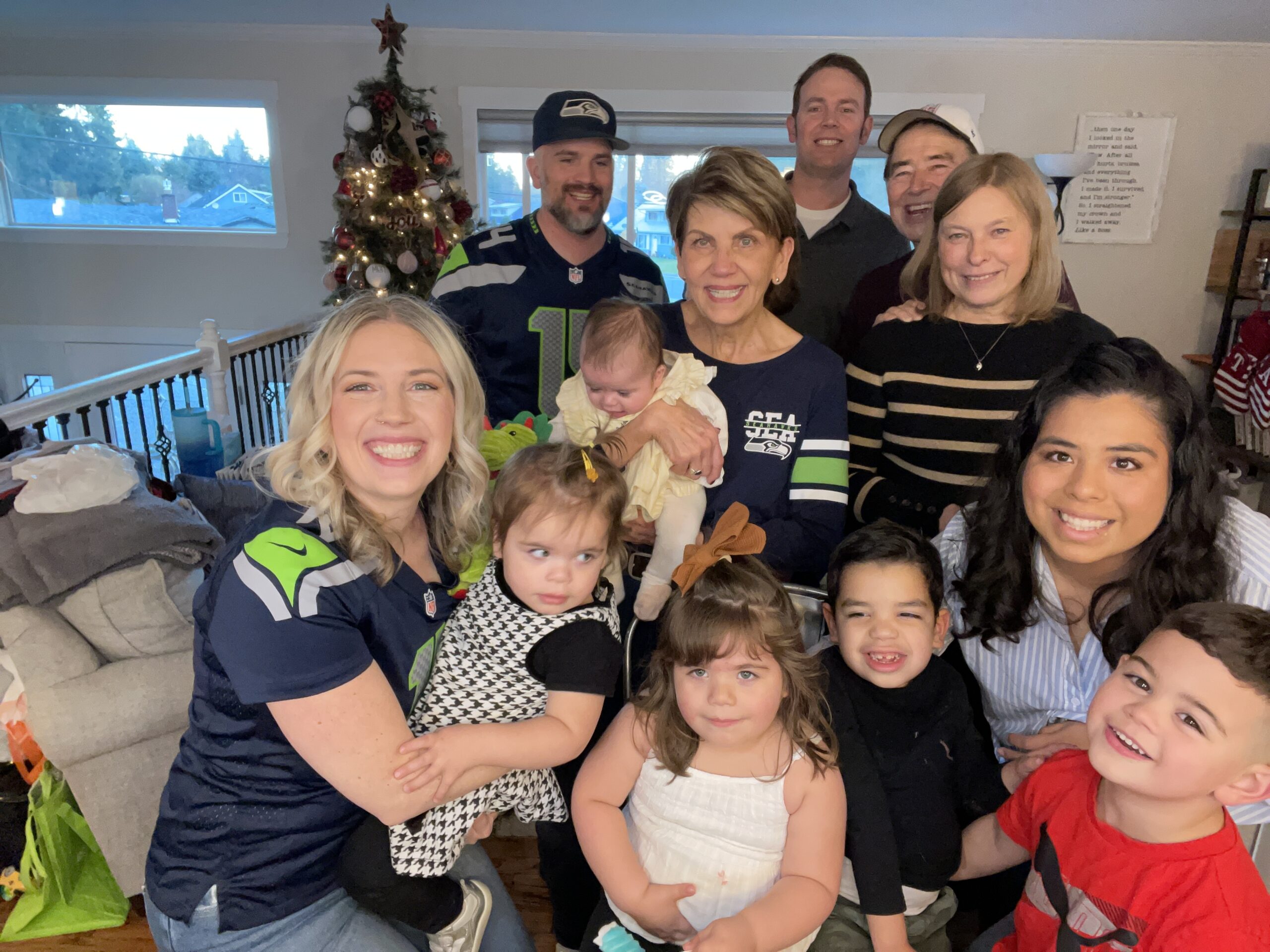 Tanya with her family at Christmas