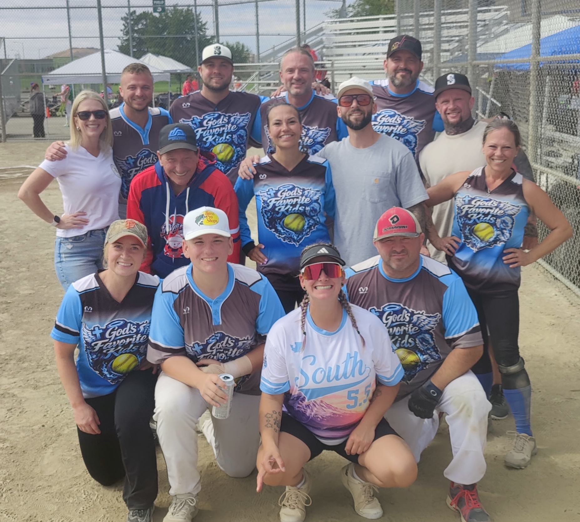 Tanya with her softball team after a game