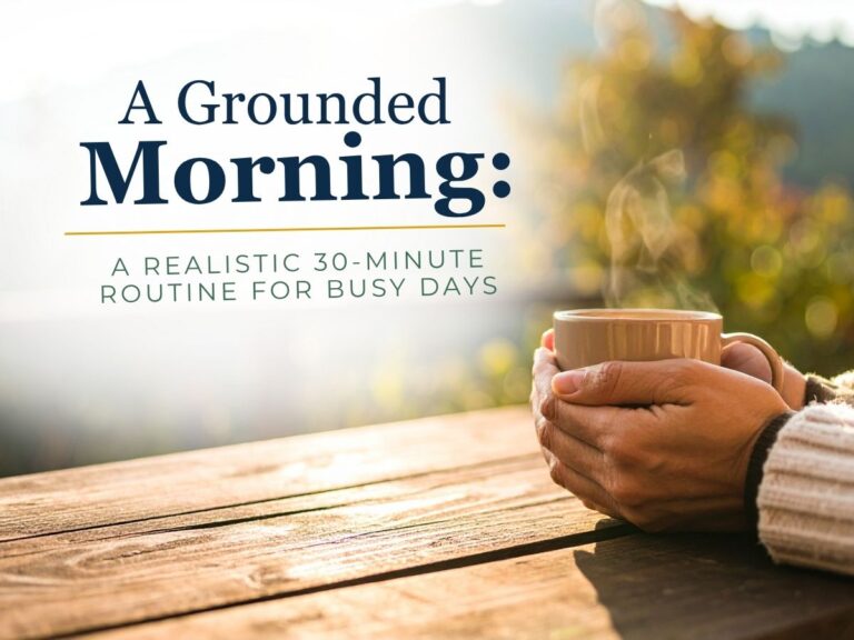 A Grounded Morning: A Realistic 30-Minute Routine for Busy Days