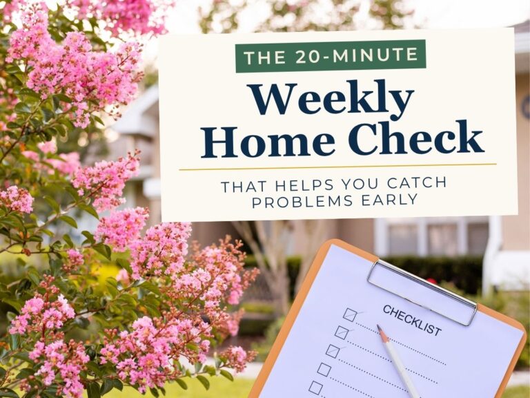 The 20-Minute Weekly Home Check That Helps You Catch Problems Early